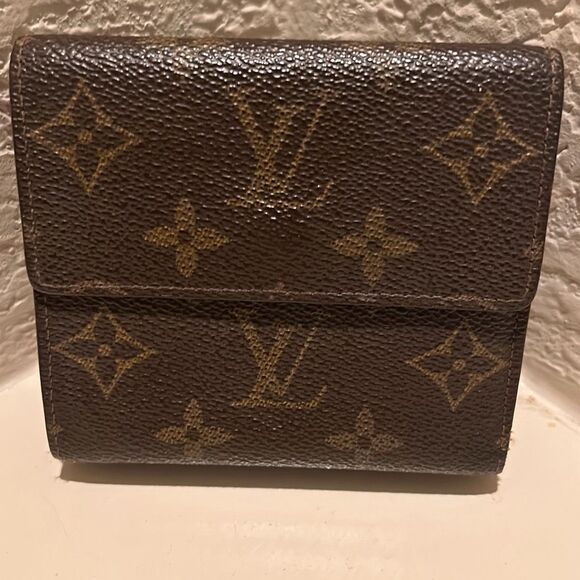 Louis Vuitton Handbags - Louis Vuitton Monogram Compact Trifold Wallet Classic Brown Tan LV Logo Pattern